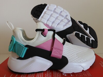 WMNS NIKE AIR HUARACHE CITY LOW PLATINUM TINT-BLACK-JADE SZ  [AH6804-014]