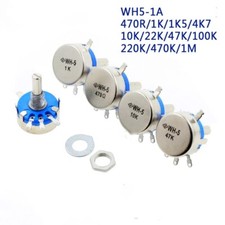 5pcs WH5-1A 1K 1K5 4K7 10K 22K 47K 100K 220K 470K 1M ohm Carbon Potentiometer