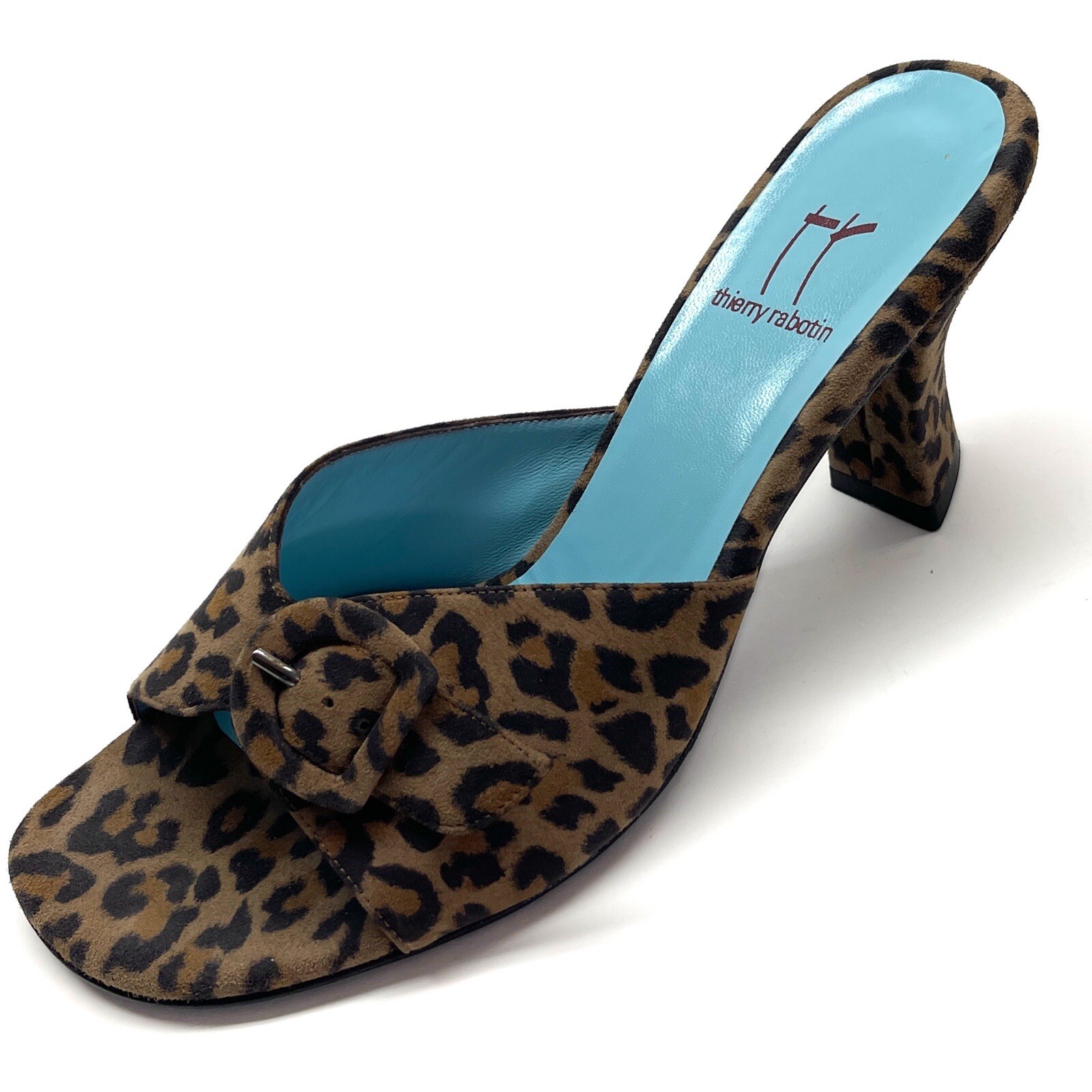THIERRY RABOTIN Leopard Pattern Slip On Pump Heel… - image 1
