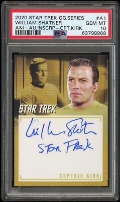 STAR TREK ARCHIVES INSCRIPTIONS WILLIAM SHATNER JAMES KIRK AUTO