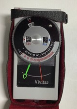 VIVITAR No. 30 EXPOSURE LIGHT METER w/ Leather Case EXCELLENT CONDITION