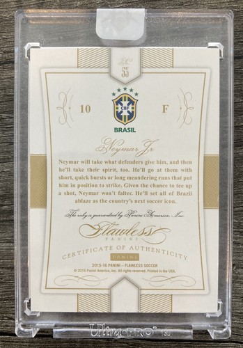 2015-16 Panini Flawless Soccer #53 Neymar Jr. Ruby 4 /15 SP Brazil PSG ๐ฅ - Picture 2 of 2