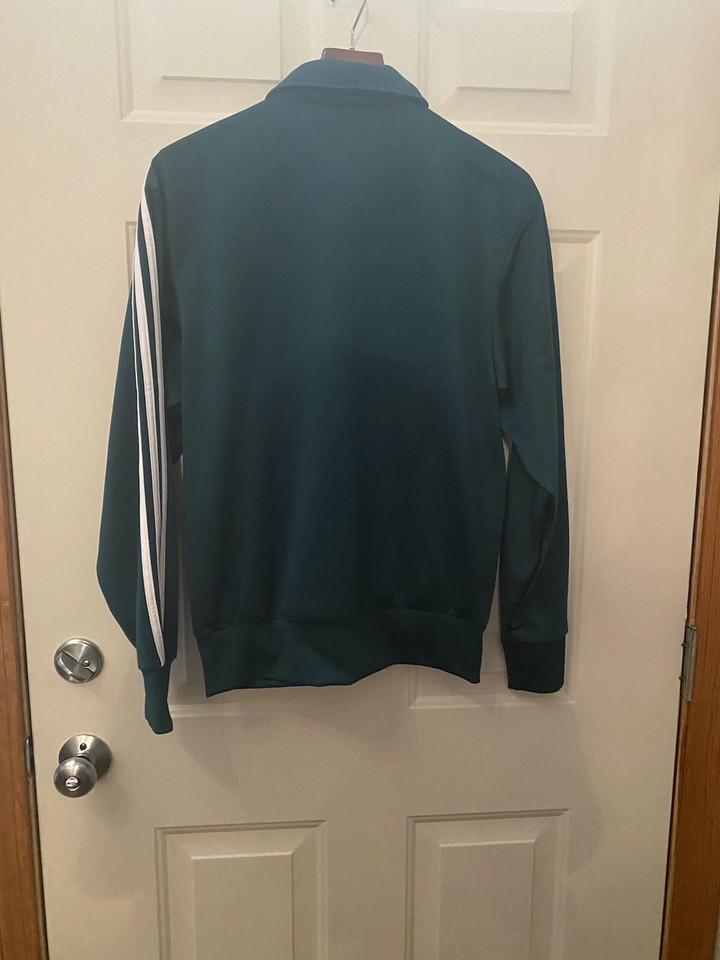 Adidas Firebird Mens Jacket Green Sz Med White Stripe eBay