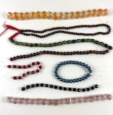 7 Strands of Beads for jewelry making, various sizes and lengths