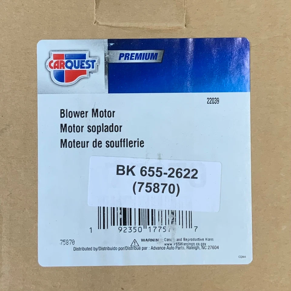 Motor soplador de climatización CarQuest 75870 Foto 2 de 2