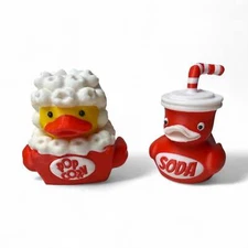 Popcorn and Soda Duck Set – 3D-Printed Movie Snack Ducks for Collectors