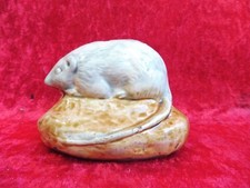 Beautiful, old money box__mouse__French faience around 1890__original