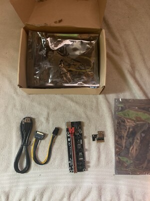 #4 MZHOU PCI-E 1X to 16X V009S-PLUS Riser Cards with 24'' Cable for GPU/Crypto