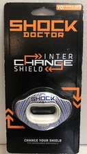 NEW Shock Doctor Inter Change Mouthpiece SHIELD for Mouth Guard/Football/SilvBlu
