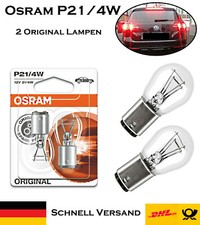 2x Osram P21/4W 7225-02B 12V Bremslicht Hecklicht Nebellicht Halogen Auto Birne