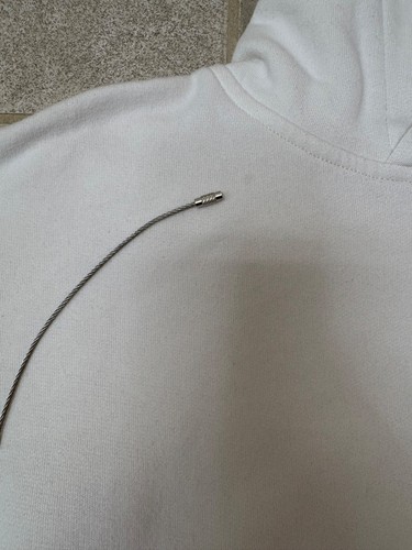 Abercrombie Kids White Hoodie Relaxed Fit 13/14 Blue Logo Spellout Beachy Cabin - Picture 6 of 12
