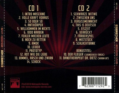 EISBRECHER - SCHOCK LIVE NEW CD