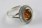 Designer amber ring amber silver ring 925 real silver/543