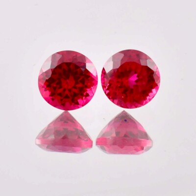 Flawless Natural Mozambique Blood Red Ruby Gemstone Pair GIT Certified All Sizes