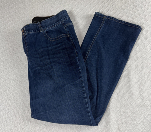 Lane Bryant Tighter Tummy Boot Jean Sz 18L Womans Embroidery On Back Pockets