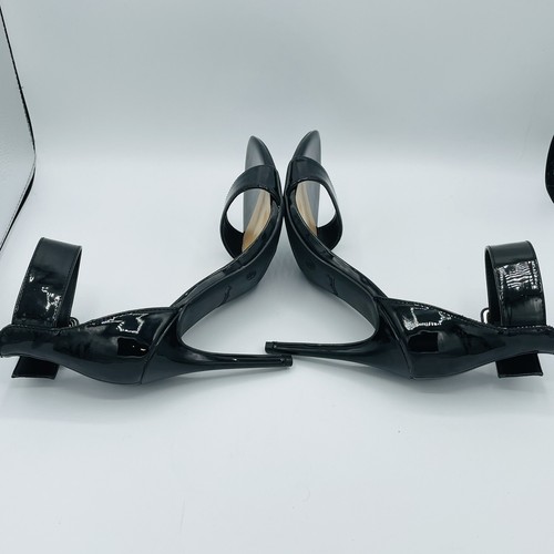 Anne Michelle Womens Heels Size 6.5 Black Anomaly Open Toe Ankle Strap Stiletto - Picture 11 of 11