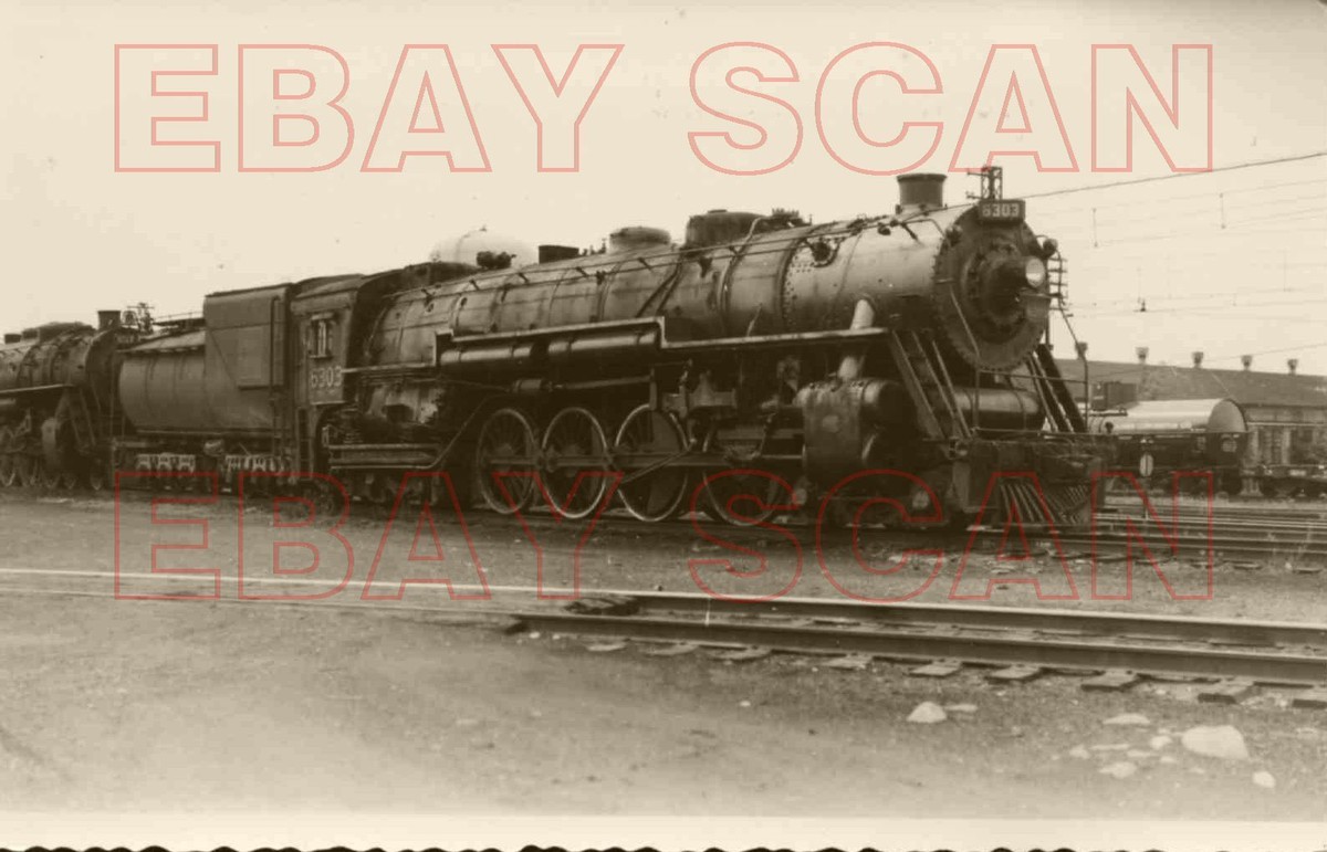 8F944 RP 1958 CANADIAN NATIONAL RAILROAD 4-8-4 LOCO #6303 SARNIA