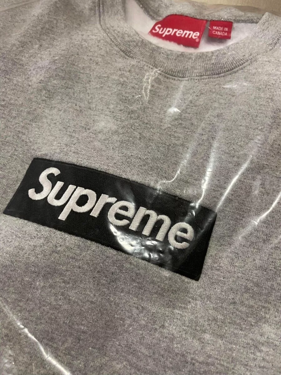 Supreme Box Logo Crewneck S Heather Grey