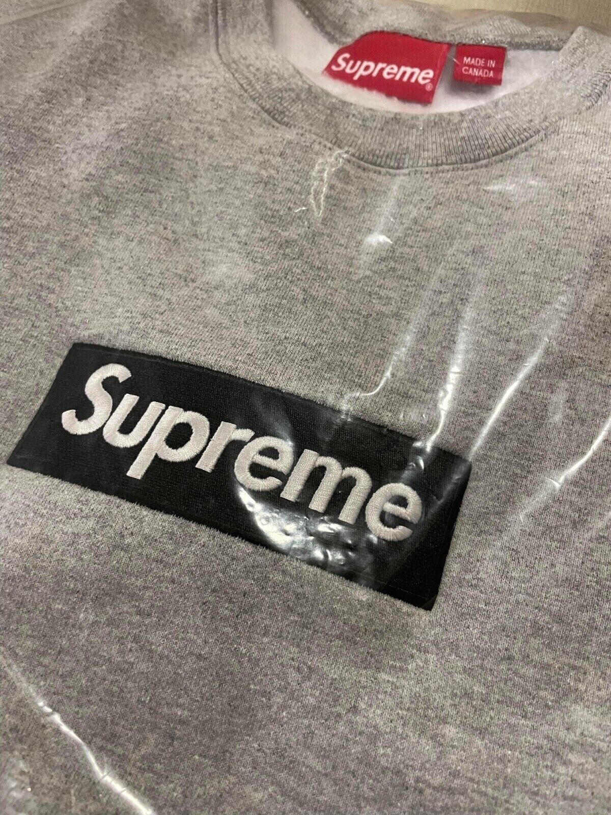 Supreme FW22 Box Logo Crewneck BOGO Heather Grey- Size Large | eBay