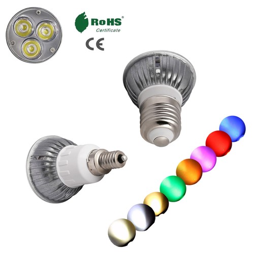 3W Dimmable LED Spotlight Bulbs E27 E12 110V 220V Aluminum Lamp For Indoor RD88 - Picture 1 of 14