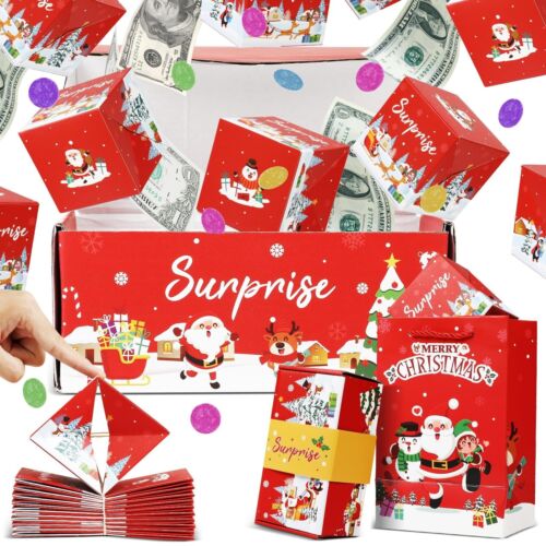 Christmas Surprise Gift Boxes Explosion for Money Cash Pop up Bouncing Boxes ...
