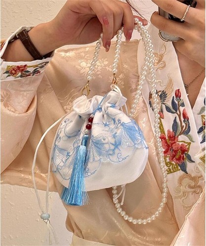 Hanfu Damentasche im chinesischen Stil bestickt Messenger Bag Umhängetasche - Bild 1 von 18