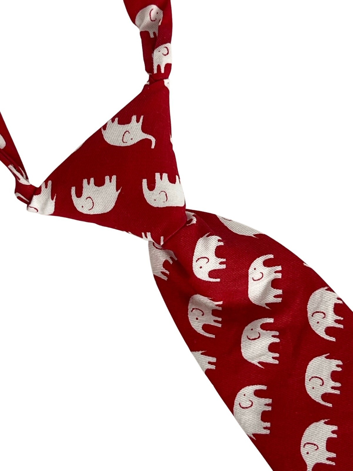 Corbata De Algodón Roja De Elefante Para Niños De Frederick Thomas