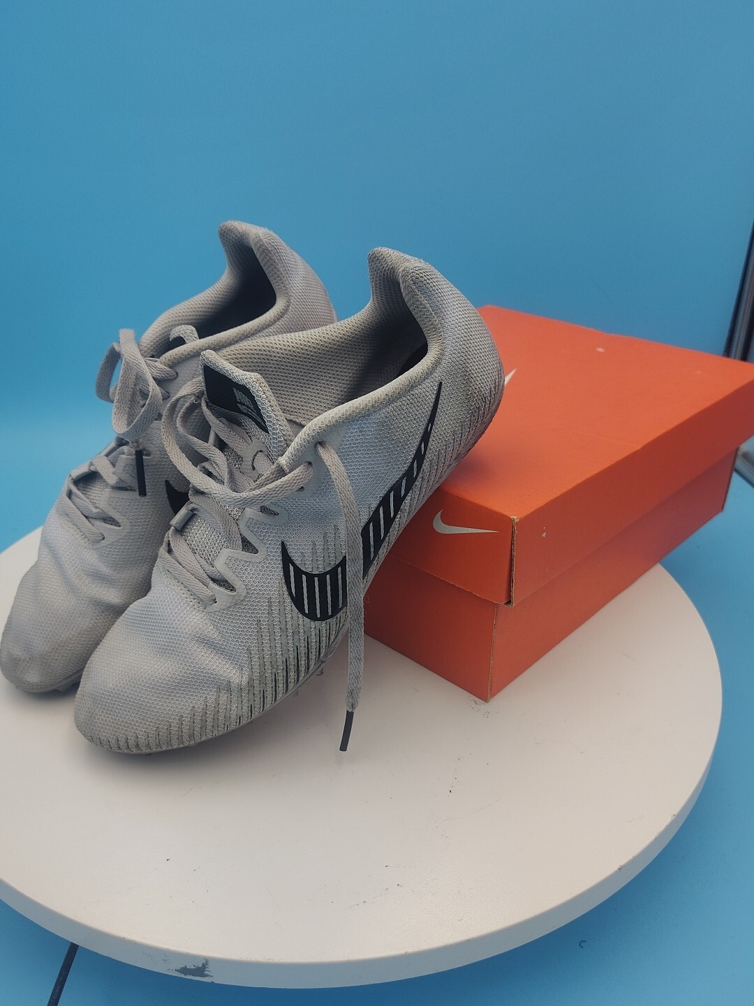 SAOLA Scarpe Nike Donna Taglia 6.5 Zoom Rival M Running Sneaker Grigio Imbottite Con Scatola