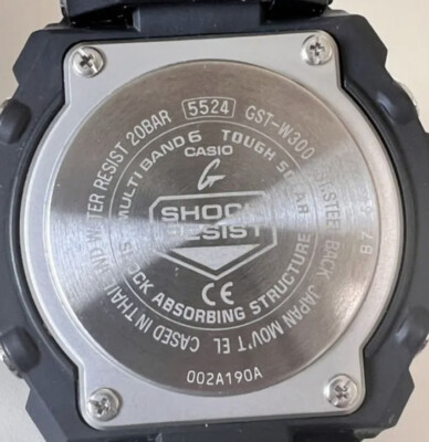 CASIO G-Shock GST-W300-1AJF G-Steel Atomic Radio Watch From JAPAN