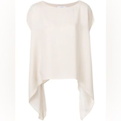 IRO Paris Lara Swing Drape Top Vanilla Nude Size 34 XS