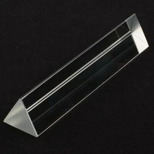 6in" 150mm Optical Glass Triangular Prism Teaching Light Spectrum Physics USA