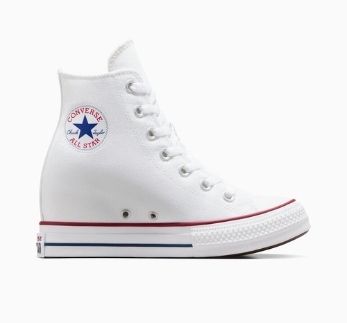 Women Converse Chuck Taylor All Star Wedge Platform Shoes Size 7 White A11908C - Picture 15 of 21
