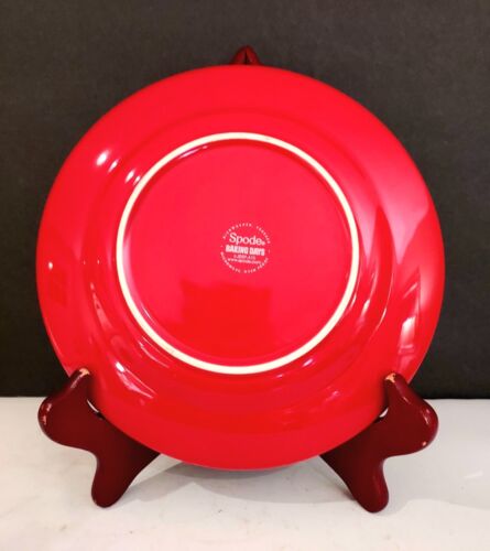 Spode Baking Days Red Polka Dot Border Salad Dessert Replacement Plate 8 In. - Picture 3 of 4