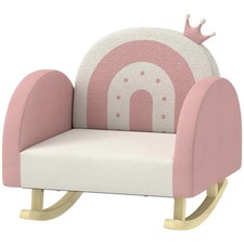 Kids Rocking Chair, Princess Crown Toddler Chair, Children's Armchair Rocker