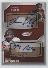 2014 SAGE2 31/50 Terrance West Michael Campanaro #54 Auto 1ek2
