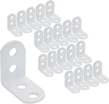 20pcs Iron L Bracket Joint Right Angle Bracket Heavy Duty Shelf Braces for Float