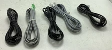 Lot Of 5 New Vintage 7 Ft. Modular Base Cord-Plugs In Both Ends (Wall To Phone)