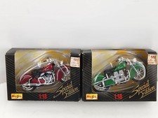 Maisto INDIAN CHIEF MOTORCYCLES Lot Of 2 Red Green SPECIAL EDITION 1996 Vtg