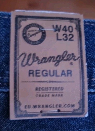 Wrangler Durable Jeans W40 X L32 Regular DARK STONE Fly Zip Denim TAGS NEW - Picture 3 of 7
