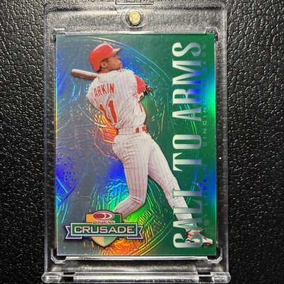 1998 Donruss - Multi-Product Insert Crusade Call to Arms Barry Larkin Green /250