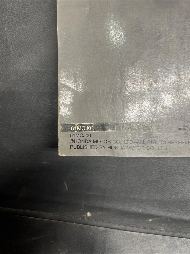 Руководство по ремонту заводской сервисной мастерской Honda от оригинального производителя 2000-2001 CBR929RR 61MCJ01 B6 - Изображение 3 из 3