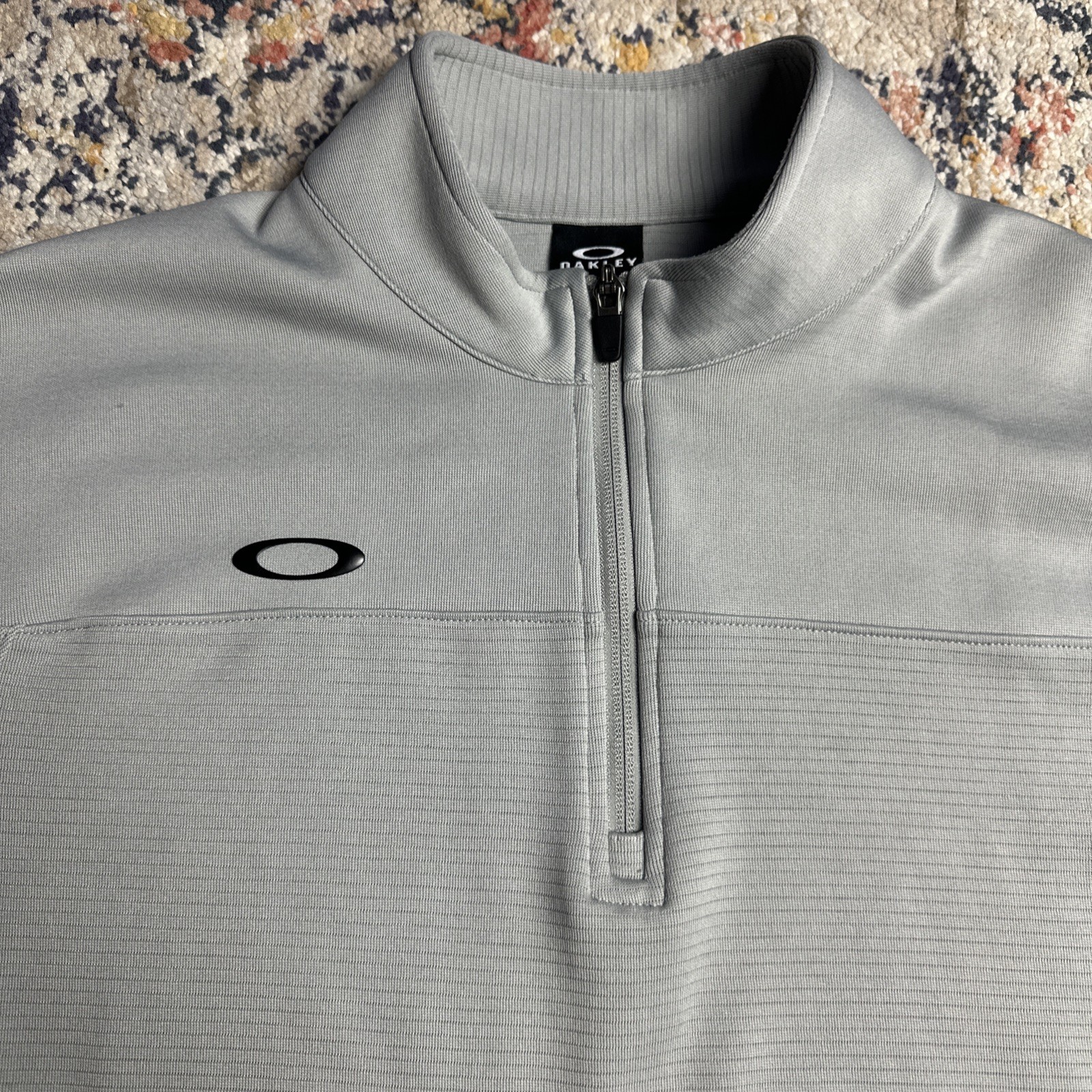 Oakley Pullover Men Large Gray Quarter Zip Perfor… - image 2