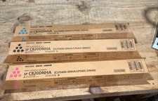 Genuine Set Of 3 SP C820DNHA Ricoh Toners C,B,M EDP: 821029,821026,821028