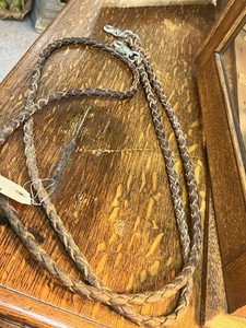 Antique Vintage Leather Braided Reins Leather 44” Cow Horse