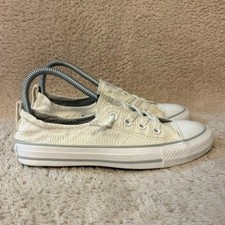 Converse Chuck Taylor All Star Shoreline Cream Textured SlipOn Sneakers Womens 7