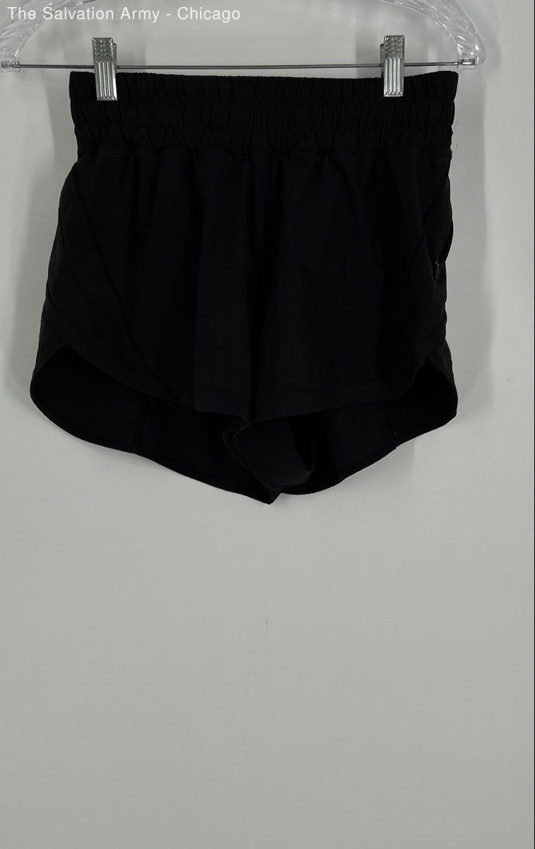 Lululemon Womens Black Elastic Waist Athletic Shorts & Tank Top Size 6 Lot Of 2