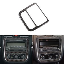 Carbon Fiber Black Center Cd Control Panel Trim For Vw Scirocco 2009-2016 Carbon Fiber Black Center Cd Control Panel Trim For Vw Scirocco 2009-2016