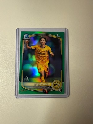 2026 Bowman Chrome Mathis Albert Green Refractor /99 1st Borussia Dortmund