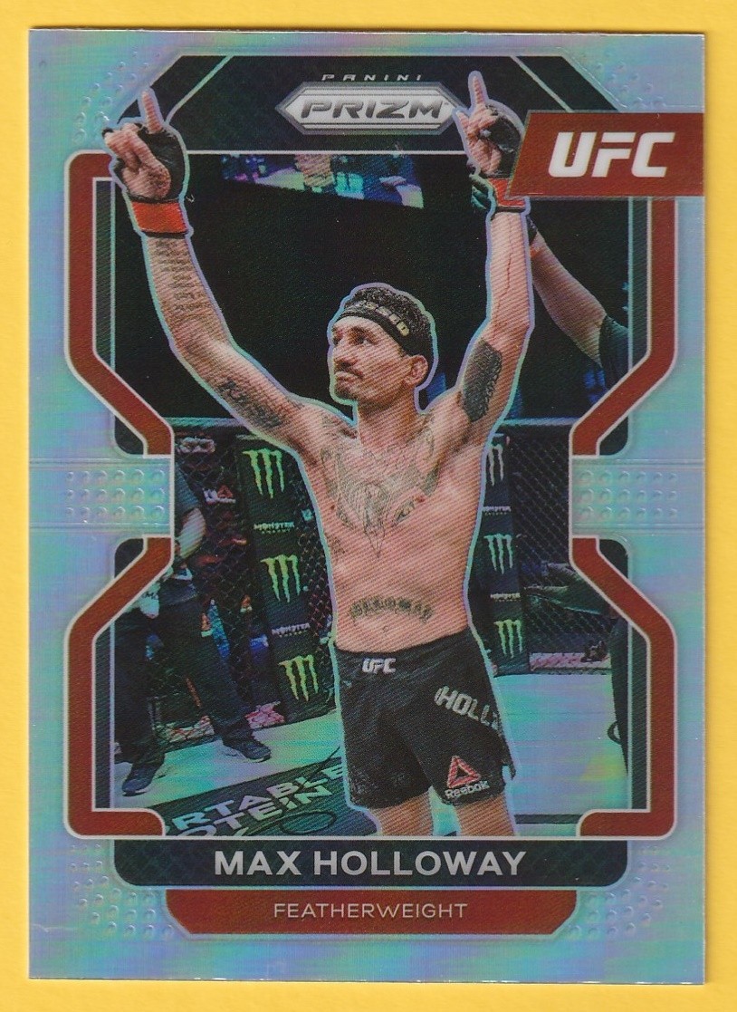 2022 PANINI PRIZM UFC SILVER MAX HOLLOWAY #188 FEATHERWEIGHT CHAMP FREE SHPPING