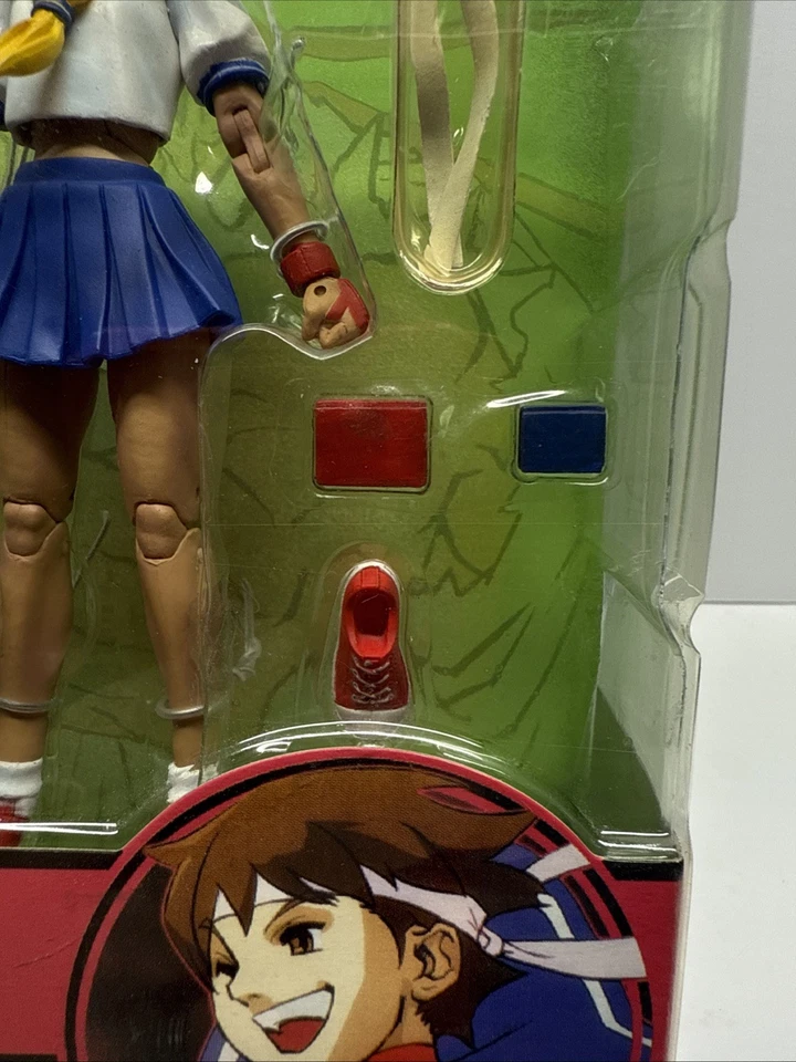 Figura de acción Capcom Street Fighter Round 3 variante Sakura Sota Toys 2005 púrpura Foto 4 de 4